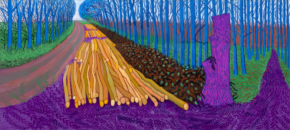 大卫霍克尼油画2009Winter Timber
